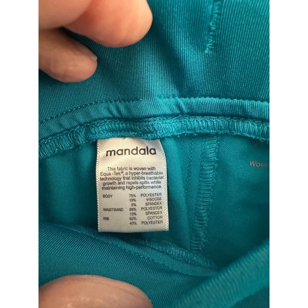 Mandala scrub set teal size S